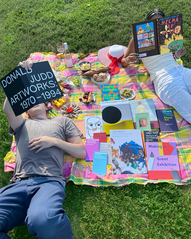 David Zwirner picnic featuring art titles.